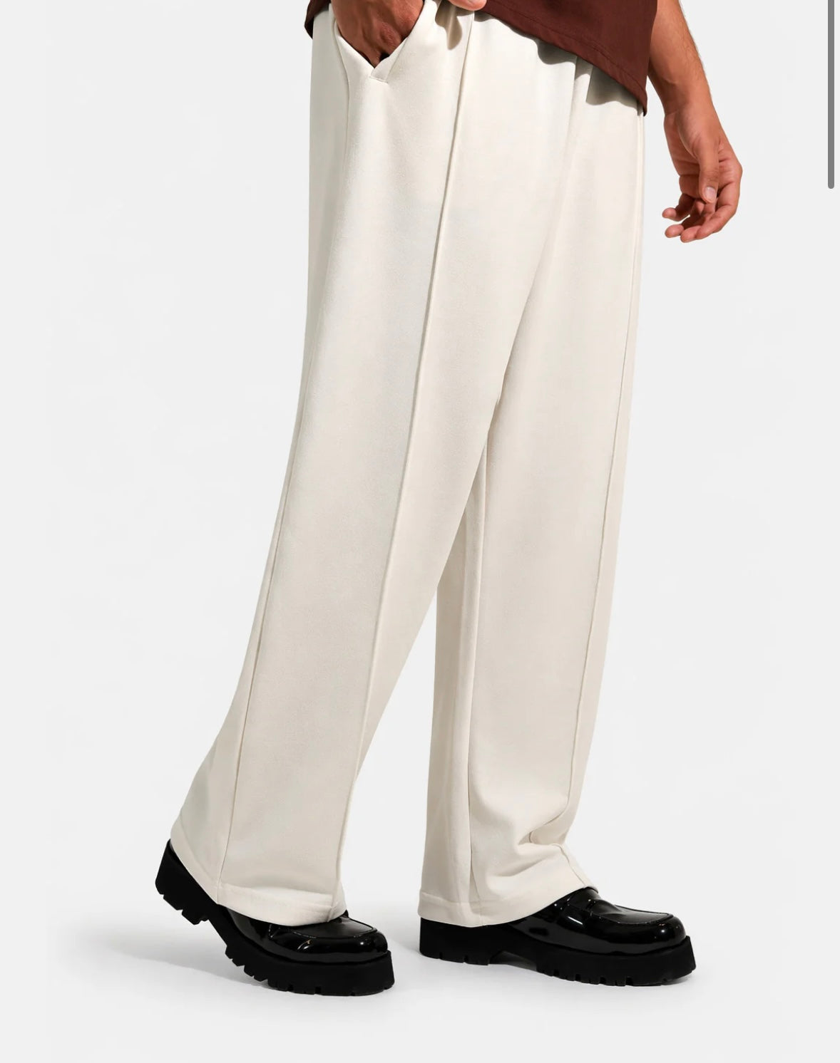 OFF WHITE PLEATED TROUSER