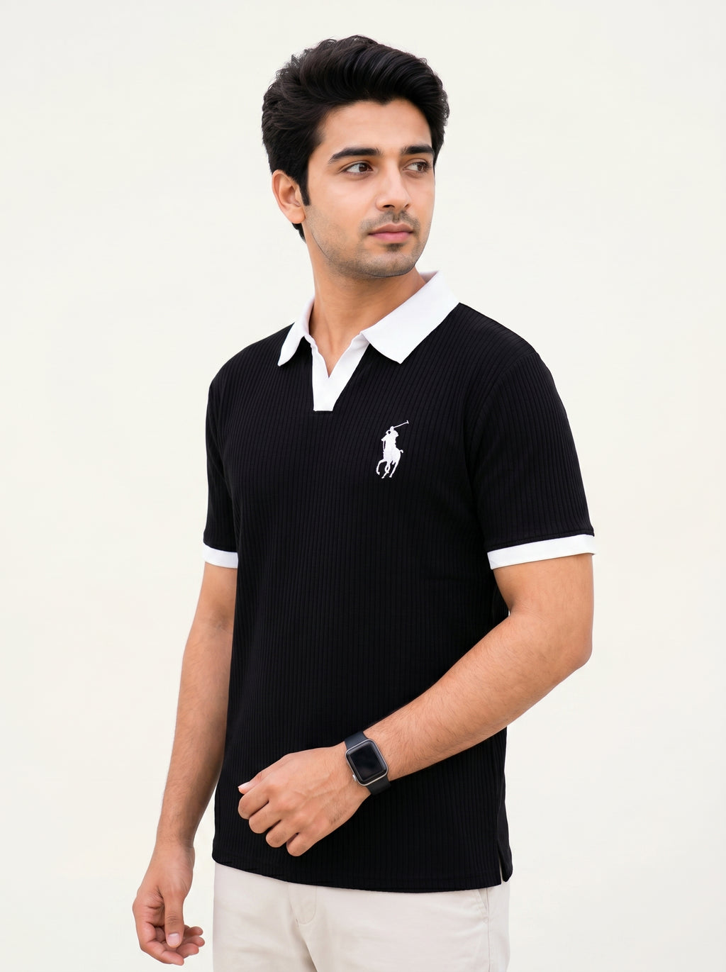 RIB KNIT POLO
