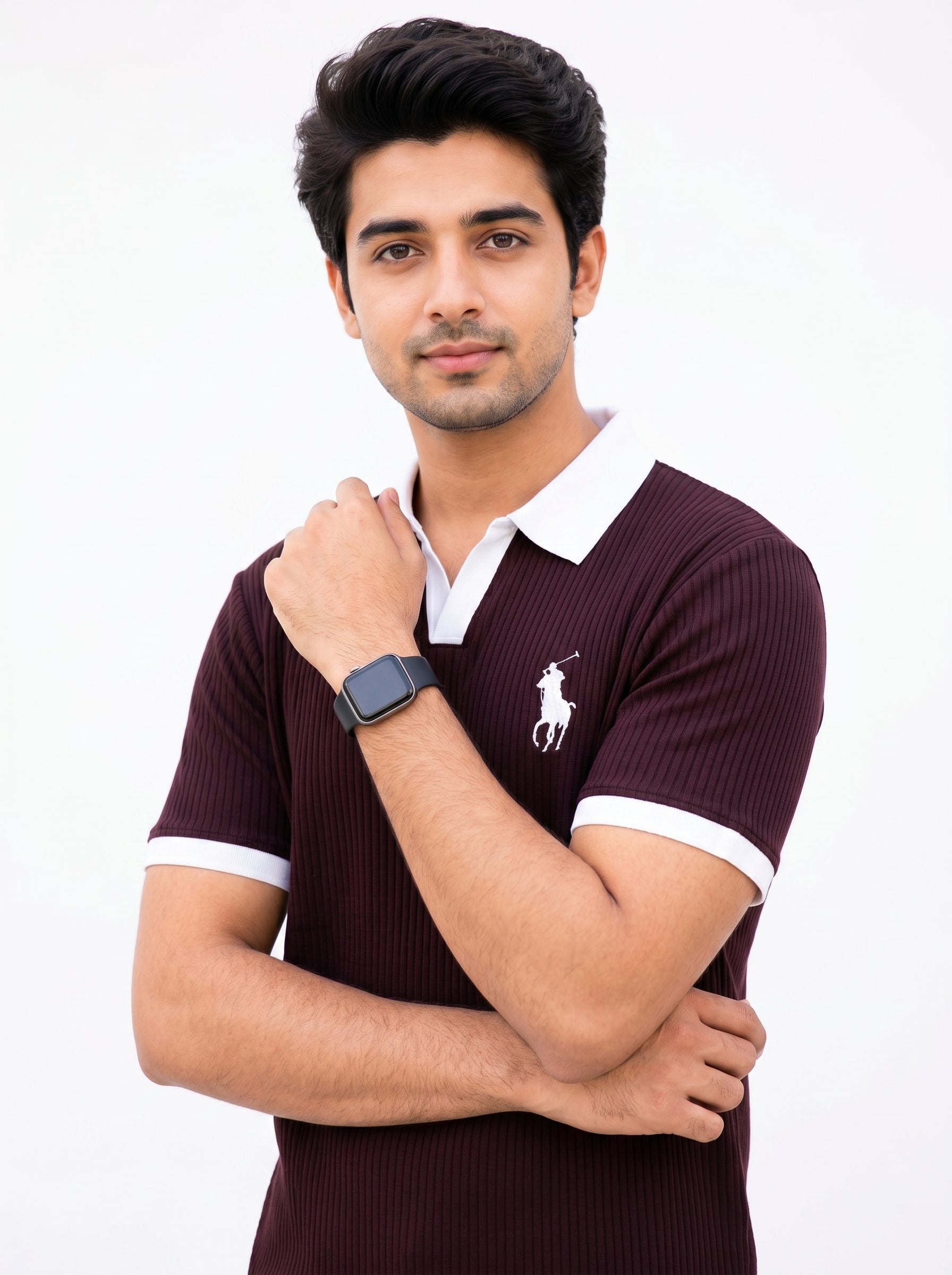 RIB KNIT POLO